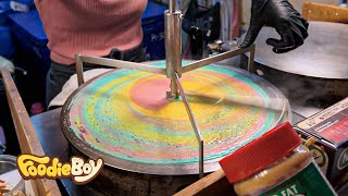 Wonderful! Rainbow Crepes in Bangkok Night Market