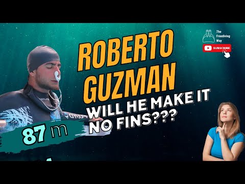 Freediving World Championship Vertical Blue 2021 Day 4 - Roberto Guzman(MEX) 87m FIM #equalization