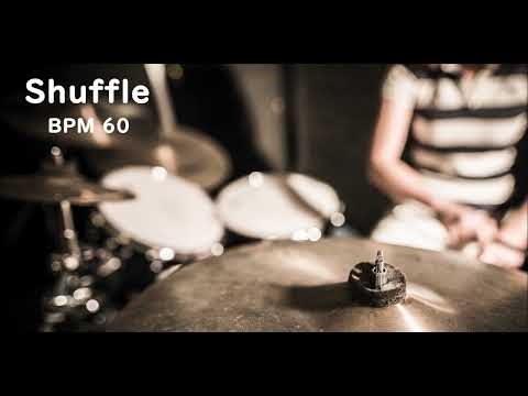 Shuffle Drum Beat -  60 BPM  | Drum Metronome Loop |