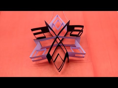 Christmas Snowflake - Hanging Christmas Decoration With 3D Paper Snowflake - Christmas Tree Ornament