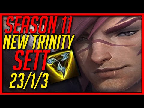 SEASON 11 SETT TOP WITH NEW MYTHIC TRINITY FORCE IS BROKEN - League of Legends