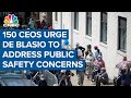 More than 150 CEOs urge N.Y.C. Mayor de Blasio to address concerns over public safety