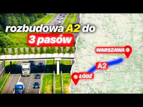 Plans to widen the A2 motorway from Łódź to Warsaw