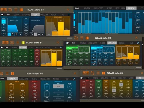 BLEASS Alpha - Versatile Polyphonic Synth - Pre-Release Demo - iPad Live