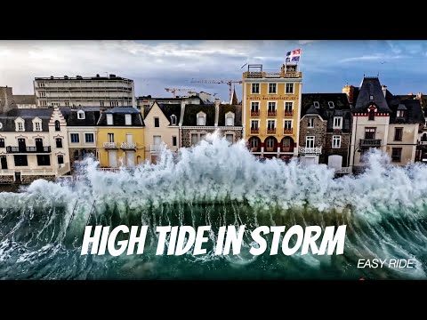 High Tides 2023- Drone- Saint-Malo France Giant wave