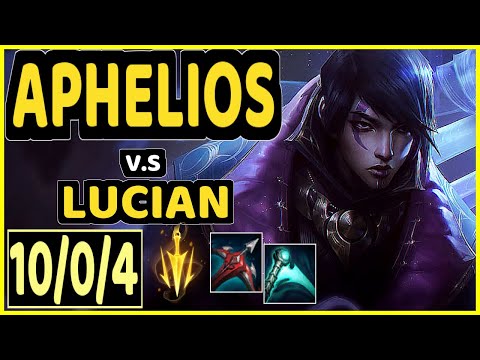 WILDTURTLE (APHELIOS) vs LUCIAN - 10/0/4 KDA BOTTOM ADC GAMEPLAY - NA Ranked GRANDMASTER