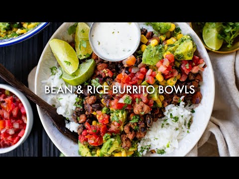 Bean & Rice Burrito Bowls | This Savory Vegan