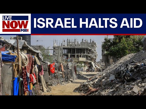 Video | Israel halts transfer of aid into Gaza  | LiveNOW from FOX