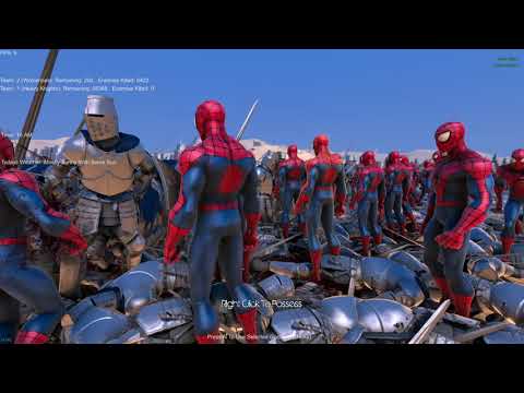 75000 Heavy Knight vs 100 Wolverine and 100 Spiderman | Ultimate Epic Battle Simulator.