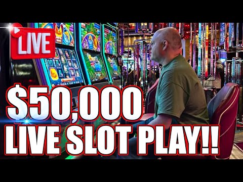 GOING HARD PLAYING HIGH LIMIT SLOTS LIVE WITH $50,000 CASH! - YouTube