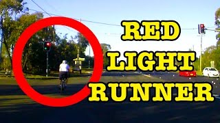 Bicycle Cyclist Caught On Dashcam WHY DO THEY BREAK THE LAW