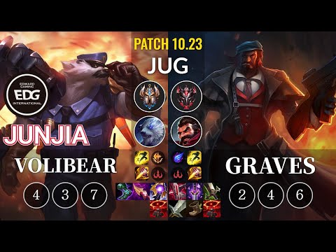 EDG JunJia Volibear vs Graves Jungle - KR Patch 10.23
