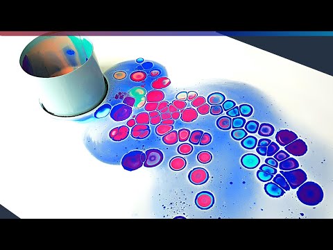 EASY CELLS in Acrylic Pouring - Big & Bright! Acrylic Pouring Recipe | Fluid Art for Beginners