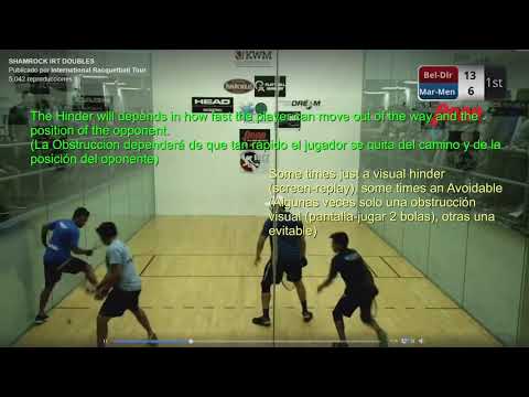 Racquetball Rules & Examples Avoidable Hinder #6 ( Obstrucción Evitable )