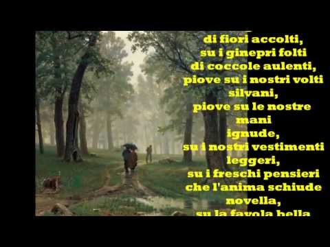 Gabriele D'Annunzio: "RAIN IN THE PINE FOREST" - Videopoems by Gianni Caputo