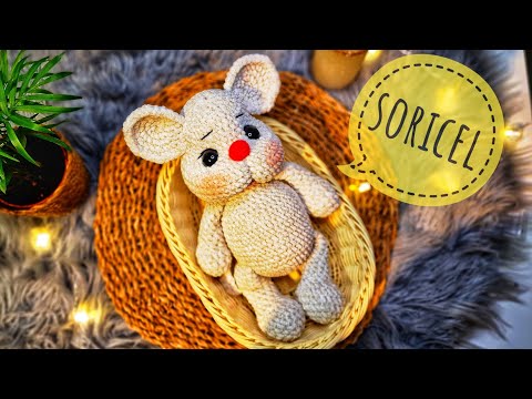 🐹Șoricel crosetat amigurumi , fir de catifea , tutorial pas cu pas !