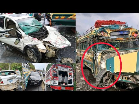 MULTIPLE ACCIDENTES ENTRE 2 BUSES Y VARIOS VEHÍCULOS EN SUMPANGO, SACATEPÉQUEZ GUATEMALA 🇬🇹🚍🛻🚨