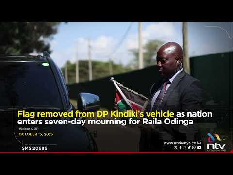 Flag removed from DP Kindiki’s vehicle as nation enters seven-day mourning for Raila Odinga