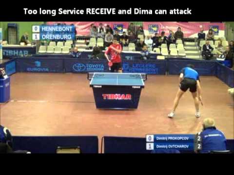 Ovtcharov Backhand Services 16.11.2012 ETTU CL Match 2 Game 2 vs. Dmitrij PROKOPCOV