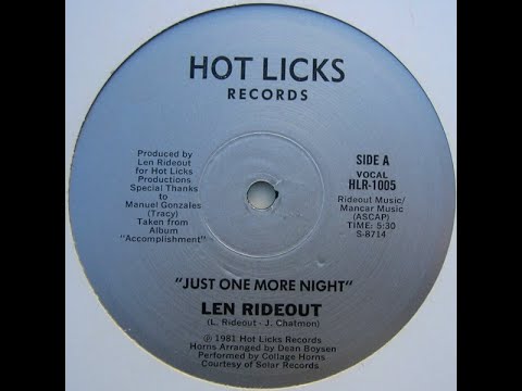Len Rideout  - Just One More Night  (Funk.1981)