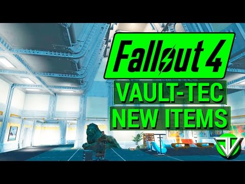 FALLOUT 4: New VAULT-TEC WORKSHOP DLC New Items Overview! (Vault Building, Decorations, and More!)