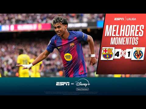 Gols e lances de Barcelona x Villarreal