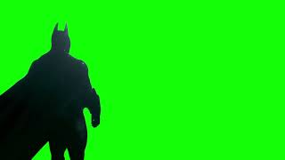 Batman looking over the city green screen