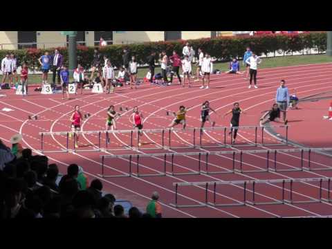 2017-2-27 Inter-School Athletics Competition 2016-2017 D1(Day 2) -100m Hurdles Girls A Grade Heat 2