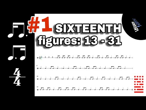 #1 | 2 note SIXTEENTH figures: 13 - 31 | RHYTHM READING Exercises to Improve your Skills!