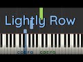 Easy Piano Tutorial: Lightly Row with free printable PDF sheet music
