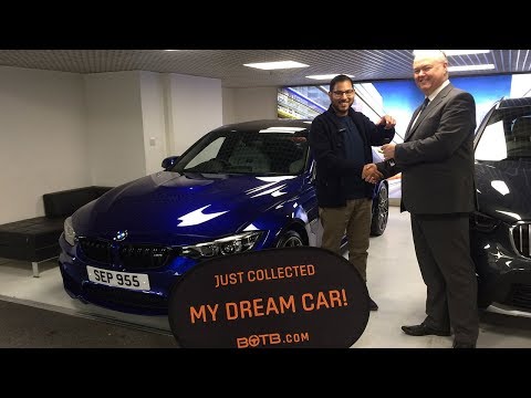 Winner Shakil Patel collects his BMW M3!