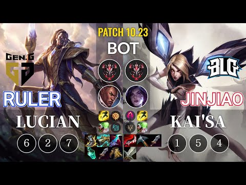 GEN Ruler Lucian vs BLG Jinjiao Kai'Sa Bot - KR Patch 10.23