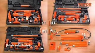 VEVOR 10 Ton Porta Power Kit - Ultimate Car Jack & Frame Repair Tool for Mechanics!