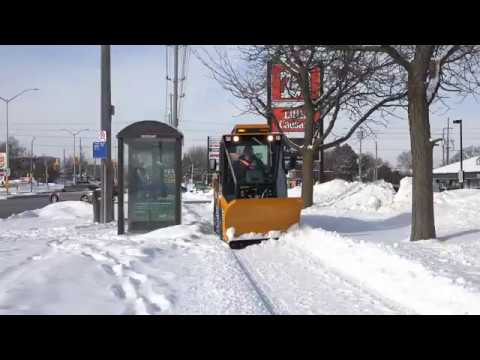 Trackless Double Trip Plow with Rear Spreader on the MT7