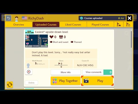 Easiest Upside Down level - Super Mario Maker 2