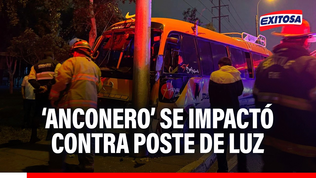 🔴🔵 'Anconero' se impactó contra un poste de luz en Los Olivos
