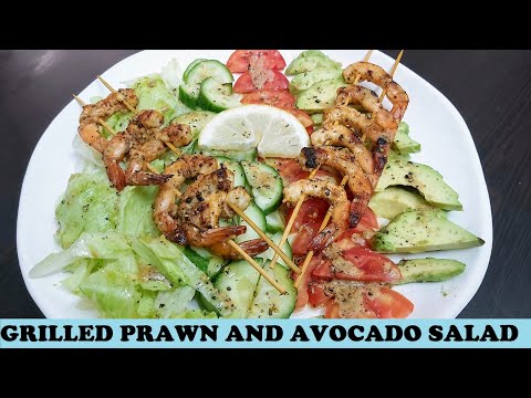 GRILLED PRAWN AND AVOCADO SALAD | Keto Avocado Shrimp Salad | Low Carb Salad | Salad For Weight Loss
