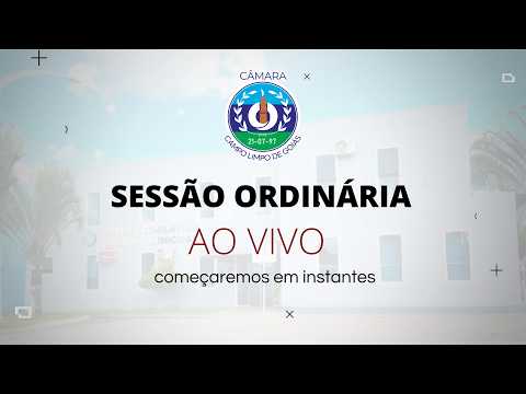 Transmissão da 24ª Sessão Ordinária ao vivo da Câmara Municipal de Campo Limpo de Goiás
