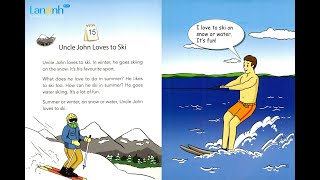 One Story A Day | Uncle John loves to Ski  - Tiếng Anh Trẻ Em - Day 15