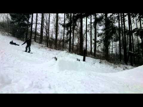 snowboard jump fail