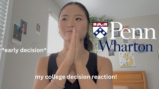 COLLEGE DECISION REACTION 2024: Wharton/UPenn *early decision*