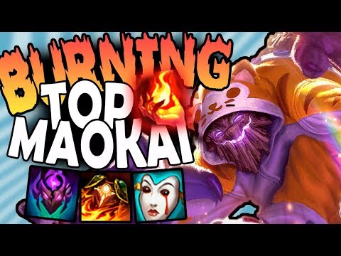 NEW BURNING MAOKAI BUILD DOES CRAZY AOE DAMAGE!! - Off Meta Monday - Maokai Top - League of Legends