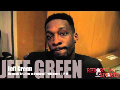 Jeff Green - Grizzlies vs Trailblazers 1-17-15
