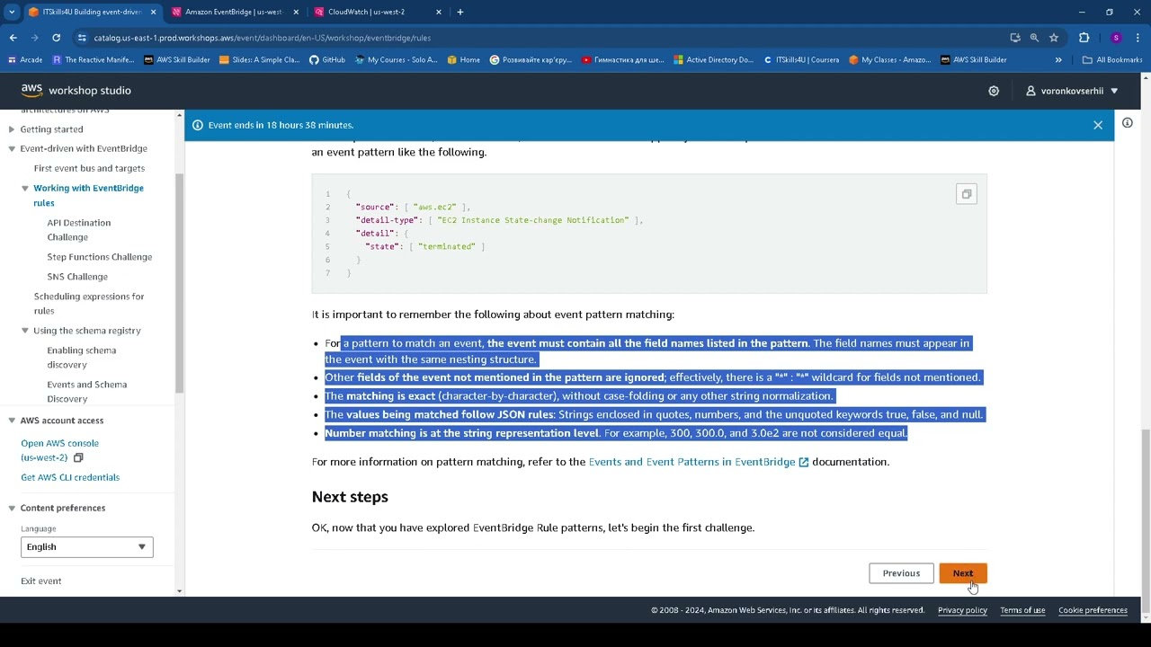 AWS Building event driven architectures on AWS Workshop