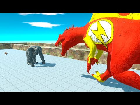 FLASH SPINOSAURUS DEATHRUN | ALL UNITS | Animal Revolt Battle Simulator