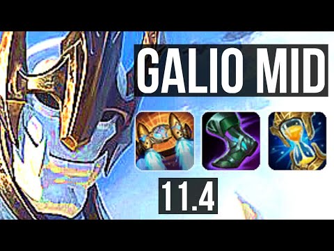 GALIO vs SYNDRA (MID) | Rank 2 Galio, 10/0/5, 1000+ games, Legendary | KR Challenger | v11.4