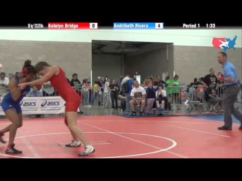 FILA Cadet 56 kg / 123.25 lbs. - Katelyn Bridge vs. Andribeth Rivera