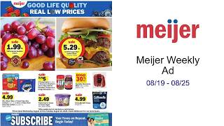 Meijer Weekly Ad 08/19 - 08/25