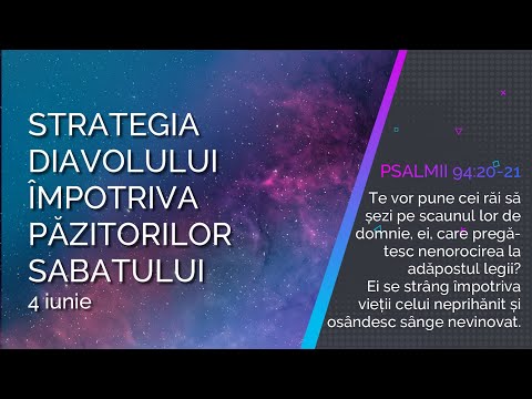 STRATEGIA DIAVOLULUI ÎMPOTRIVA PĂZITORILOR SABATULUI | Devoțional - 4 Iunie | Maranata, Domnul Vine