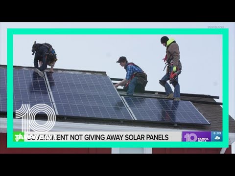 No, the federal government is not giving away free solar panels